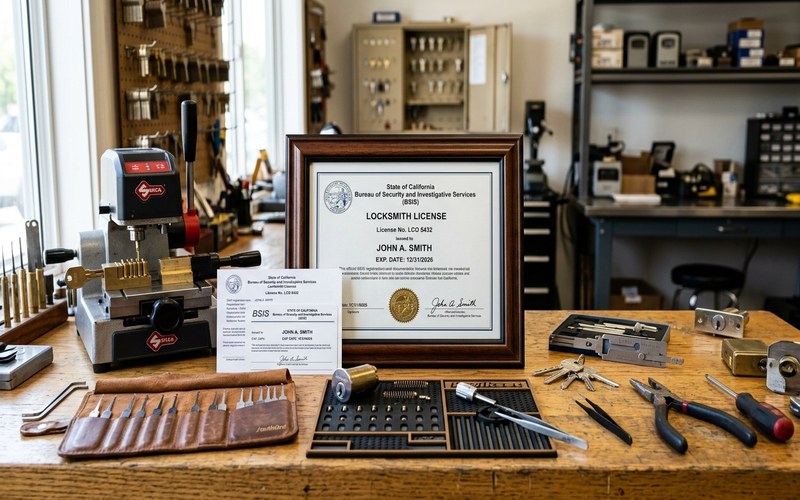 California BSIS locksmith license verification guide